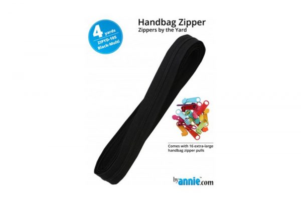 Zipper By The Yard – Black/Multi