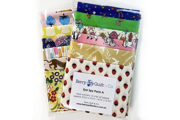 Eye Spy Fat 16th Fabric Pack A (12 pieces)