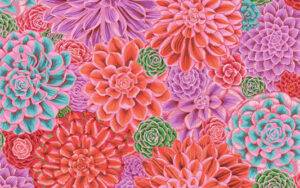 Kaffe Fassett Collective - House Leeks - PWBJ113 - Pink