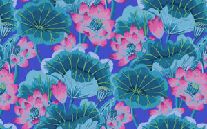Kaffe Fassett Collective - Lake Blossom - GP93 Blue