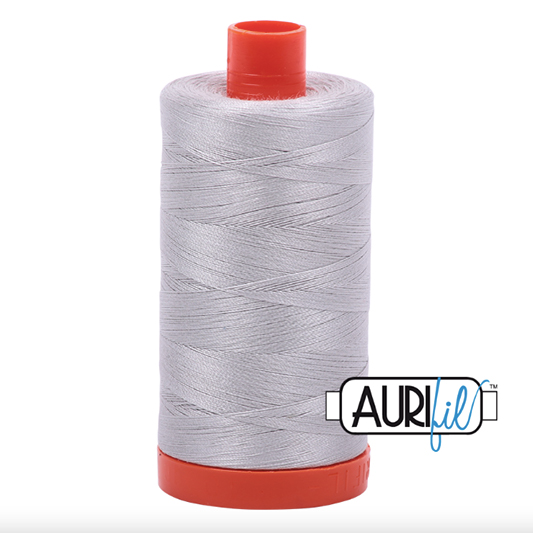 Aurifil 50wt Cotton Mako' 1300m Spool - 2615 Aluminium