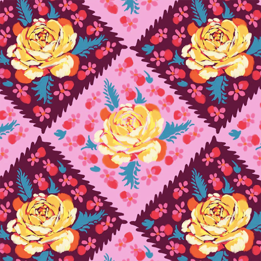 Fluent by Anna Maria Horner - Rose Tile - PWAH191.Plum