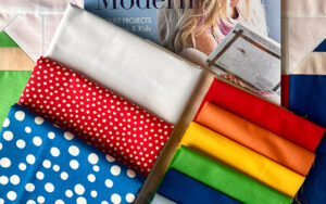 'Back To School' Quilt Kit by Allison Harris + Growing Up Modern Book (Bright Blue Border)