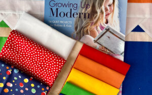 'Back To School' Quilt Kit by Allison Harris + Growing Up Modern Book (Dark Blue Border)