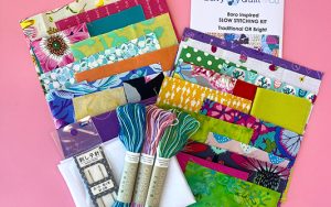 Boro Inspired Bright Slow Stitching Kit