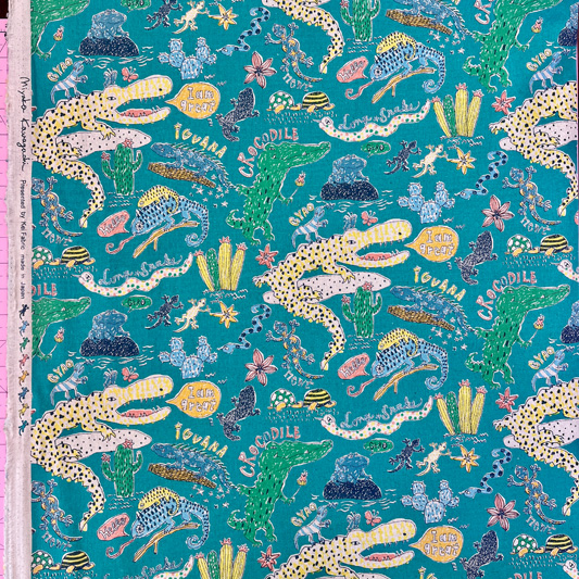 Miyako Kawaguchi - Reptiles in Teal - MY28-D