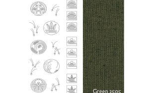 Design #3 Sashiko Panel in Green