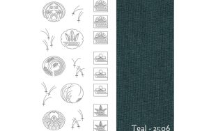 Design #3 Sashiko Panel in Teal
