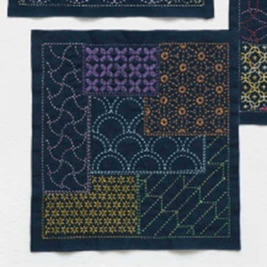 Hana-Fukin Sashiko Sampler 'Chiyogami' H-1145 in White - Image 4